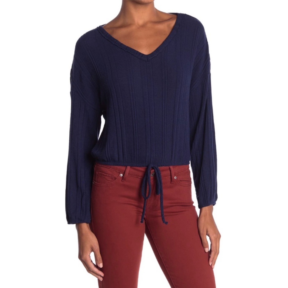 WHITE WILLOW | Navy Long Sleeve Top Size M